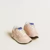 Junior Marathon in roze nylon met opgedrukte ster en leren hielstuk