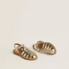 Junior Maxime sandalen van goudkleurig metallic leer