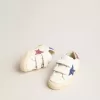 Junior May School in leer met glitterster en hielstuk