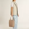 Kaki wollen vestjas voor dames