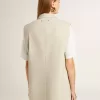 Kaki wollen vestjas voor dames