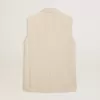 Kaki wollen vestjas voor dames