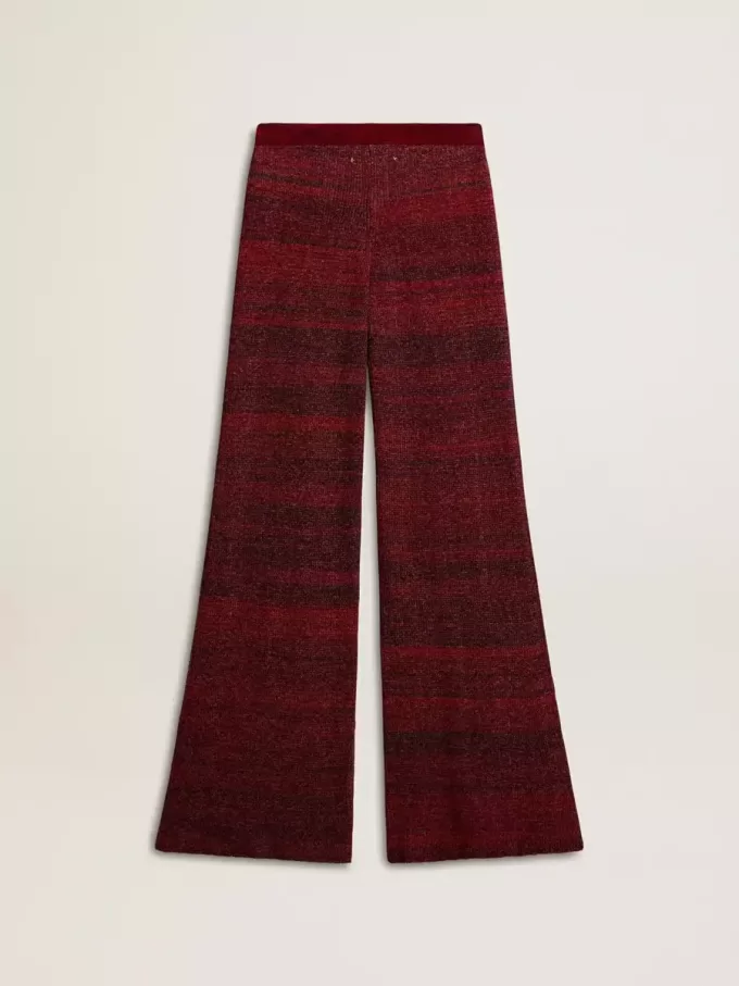 Katoenen broek met onregelmatige strepen