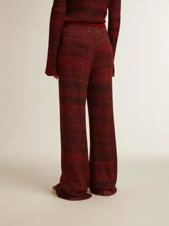 Katoenen broek met onregelmatige strepen