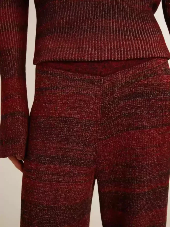 Katoenen broek met onregelmatige strepen