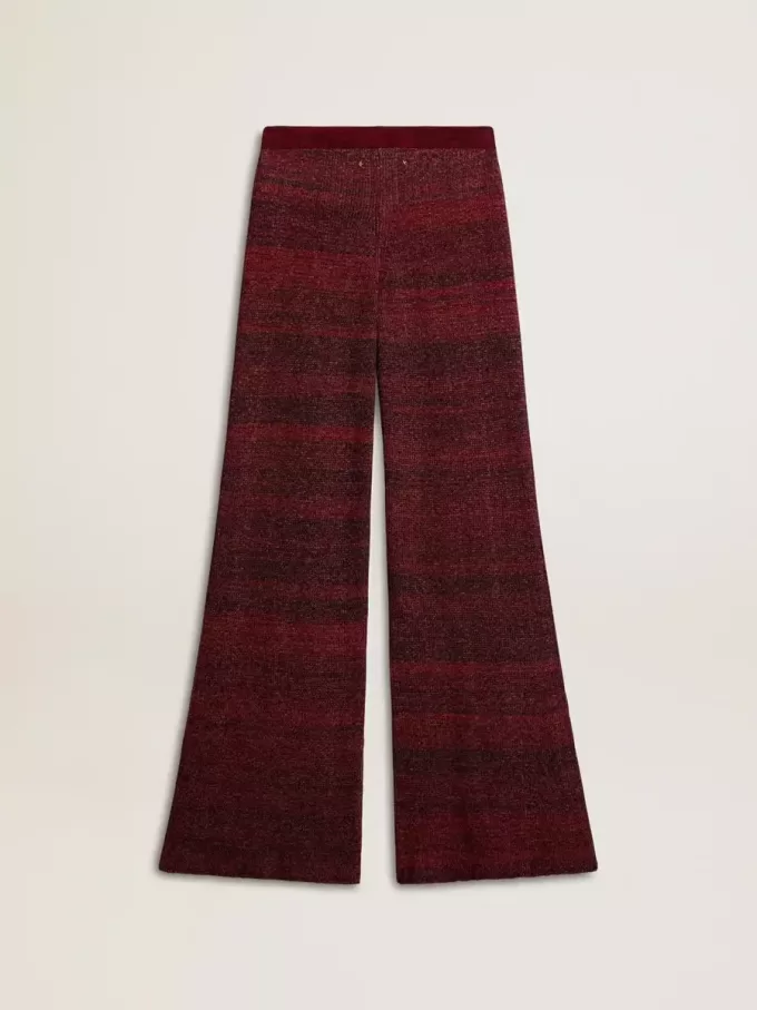 Katoenen broek met onregelmatige strepen
