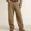 Katoenen broek voor dames met distressed-effect