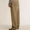 Katoenen broek voor dames met distressed-effect