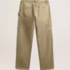 Katoenen broek voor dames met distressed-effect