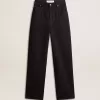 Katoenen denim broek voor dames met kristallen en stenen versiering