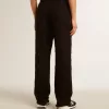 Katoenen denim broek voor dames met kristallen en stenen versiering