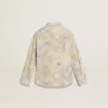 Katoenen meisjesshirt met veelkleurige bloemenprint