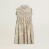 Katoenen midi-jurk voor meisjes met veelkleurige bloemenprint