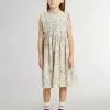 Katoenen midi-jurk voor meisjes met veelkleurige bloemenprint