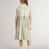 Katoenen midi-jurk voor meisjes met veelkleurige bloemenprint