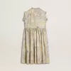 Katoenen midi-jurk voor meisjes met veelkleurige bloemenprint