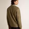 Katoenen sweatshirt in beukenkleur met vintage-effect