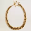 Ketting in antiek goud met aflopende ketting en stervormige sluiting