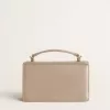 Kleine Venezia-tas in beige leer met gouden details