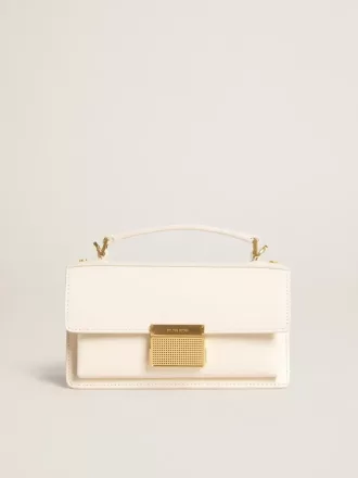 Kleine Venezia-tas in botergeel leer met gouden details