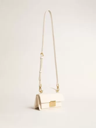 Kleine Venezia-tas in botergeel leer met gouden details