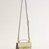 Kleine Venezia-tas in lichtgroen pythonleer met gouden details