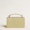 Kleine Venezia-tas in lichtgroen pythonleer met gouden details