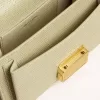 Kleine Venezia-tas in lichtgroen pythonleer met gouden details