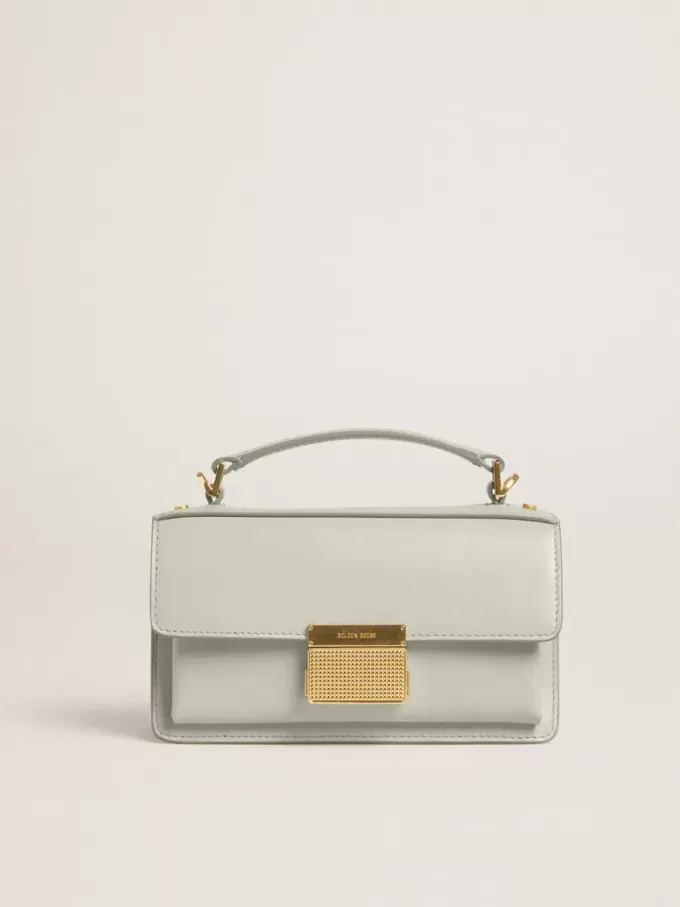 Kleine Venezia-tas in mineraalgrijs leer met gouden details