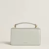 Kleine Venezia-tas in mineraalgrijs leer met gouden details