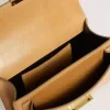 Kleine Venezia-tas in tabakskleurig leer met gouden details