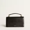 Kleine Venezia-tas in zwart leer met gouden details