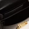 Kleine Venezia-tas in zwart leer met gouden details