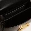 Kleine Venezia-tas van zwart leer met zijden sjaal