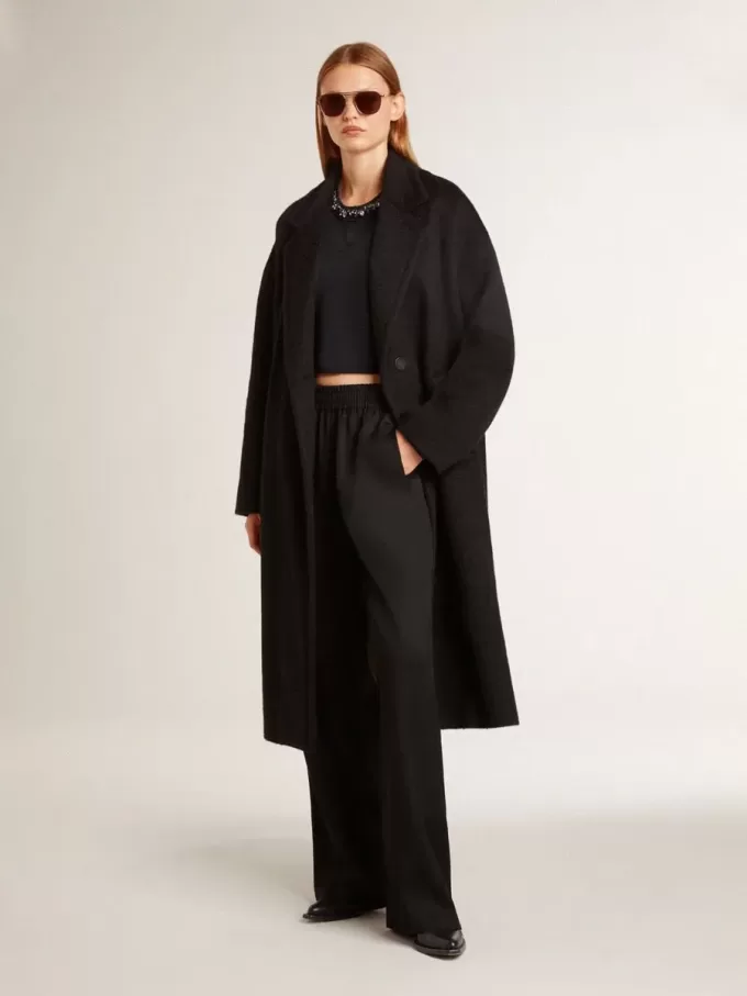 Kort katoenen sweatshirt voor dames met kristallen op de voorkant