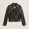 Leren motorjack voor dames