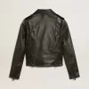 Leren motorjack voor dames
