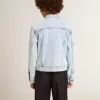 Licht denim jack met borduursel