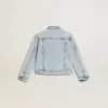 Licht denim jack met borduursel