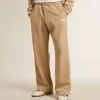 Lichtbeige joggingbroek voor heren met wit logo