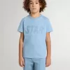 Lichtblauw T-shirt voor jongens met print