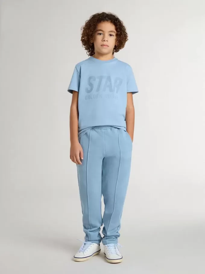 Lichtblauw T-shirt voor jongens met print