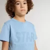Lichtblauw T-shirt voor jongens met print