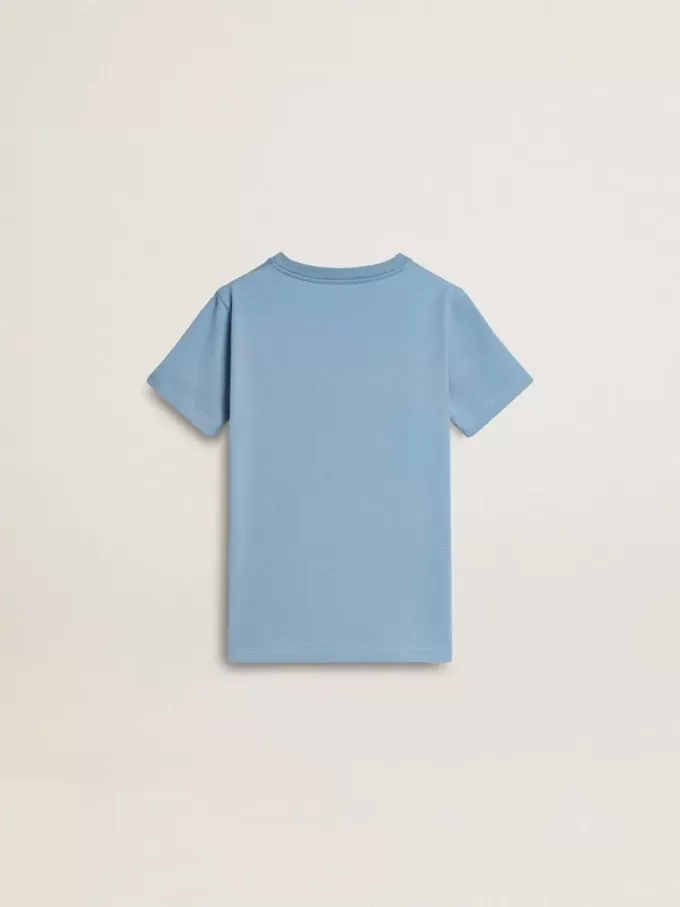 Lichtblauw T-shirt voor jongens met print