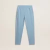 Lichtblauwe joggingbroek met print voor jongens