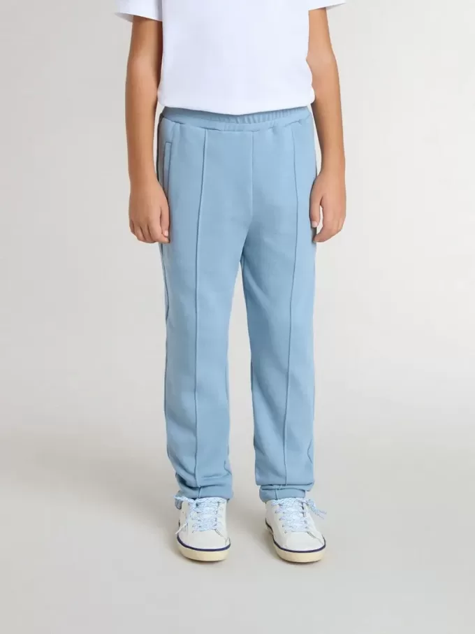 Lichtblauwe joggingbroek met print voor jongens