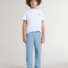 Lichtblauwe joggingbroek met print voor jongens