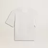 Lichtgewicht wit linnen T-shirt voor dames met print
