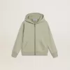 Lichtgroen sweatshirt met ritssluiting