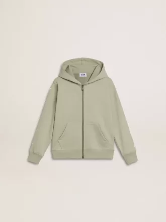 Lichtgroen sweatshirt met ritssluiting